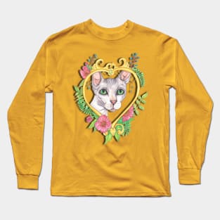 Hairless Sphinx Cat Long Sleeve T-Shirt